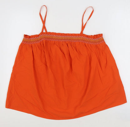 Womens UK Size 22 Marks and Spencer Orange Basic Tank