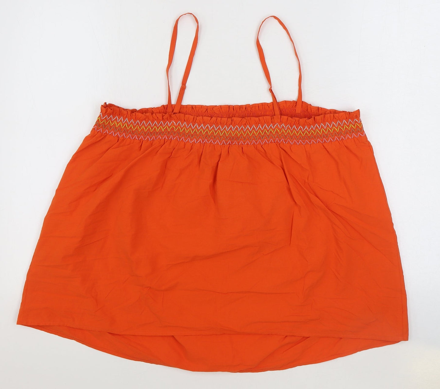 Womens UK Size 22 Marks and Spencer Orange Basic Tank