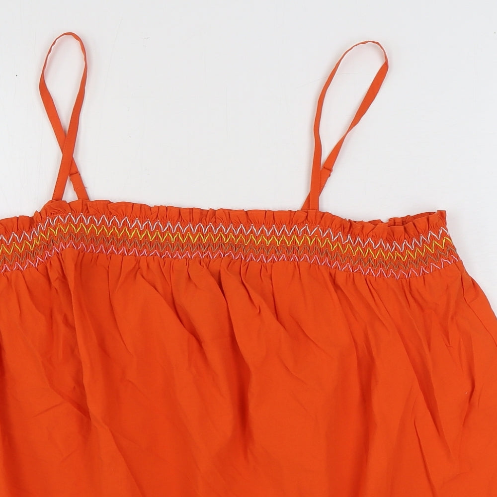 Womens UK Size 22 Marks and Spencer Orange Basic Tank