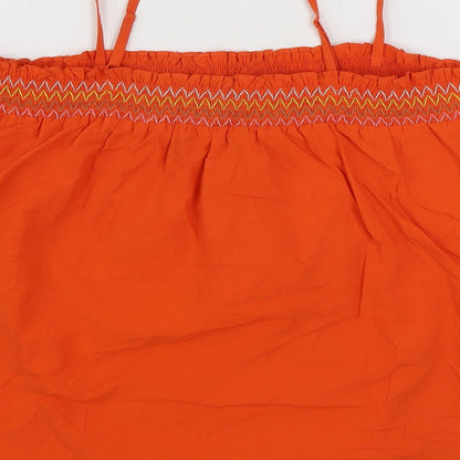 Womens UK Size 22 Marks and Spencer Orange Basic Tank