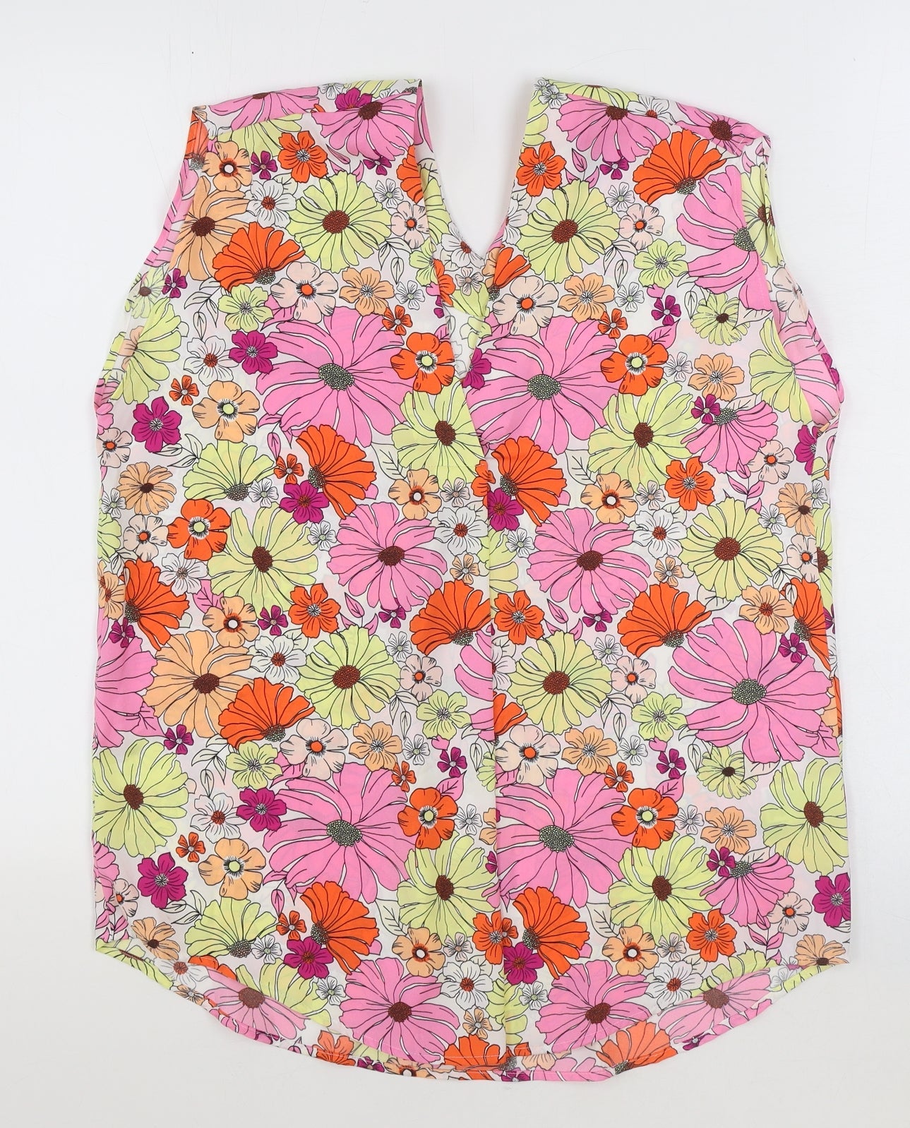 Womens UK Size 12 Marks and Spencer Multicoloured Basic Blouse