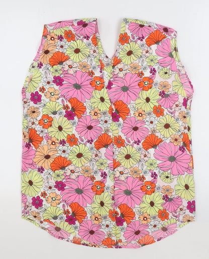 Womens UK Size 12 Marks and Spencer Multicoloured Basic Blouse