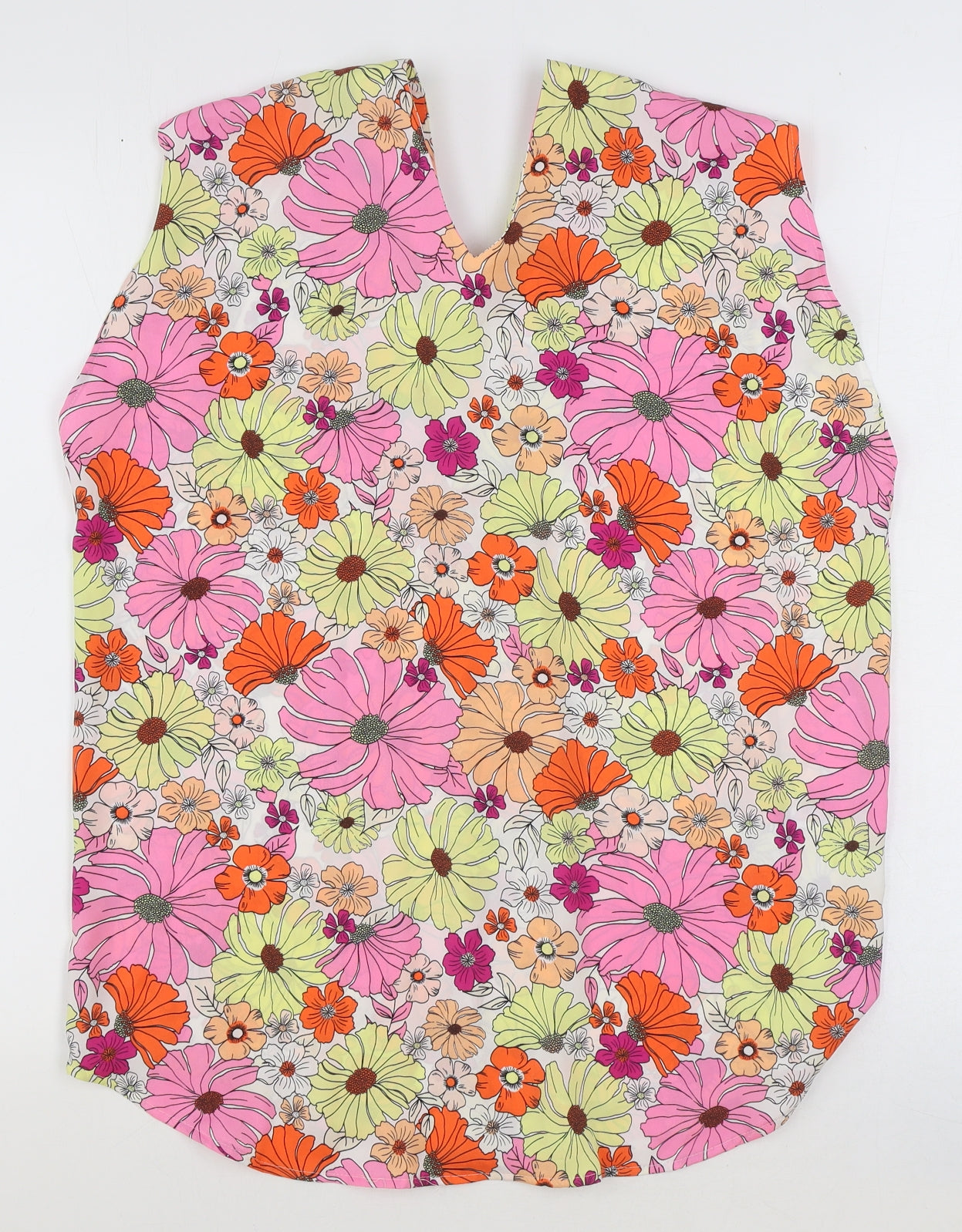Womens UK Size 12 Marks and Spencer Multicoloured Basic Blouse