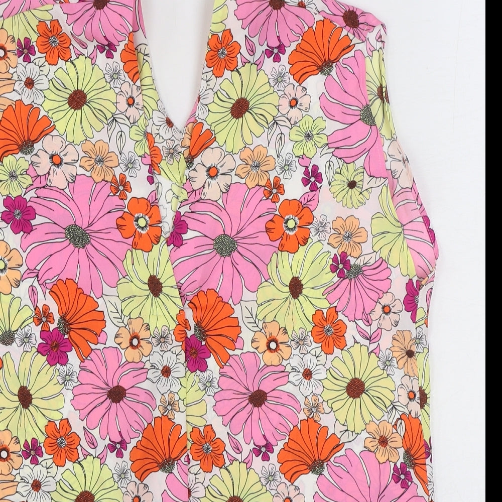Womens UK Size 12 Marks and Spencer Multicoloured Basic Blouse