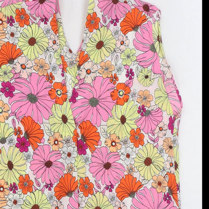 Womens UK Size 12 Marks and Spencer Multicoloured Basic Blouse