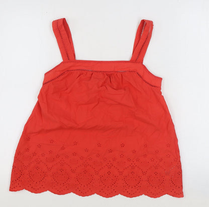 Womens UK Size 6 Marks and Spencer Red Basic Tank