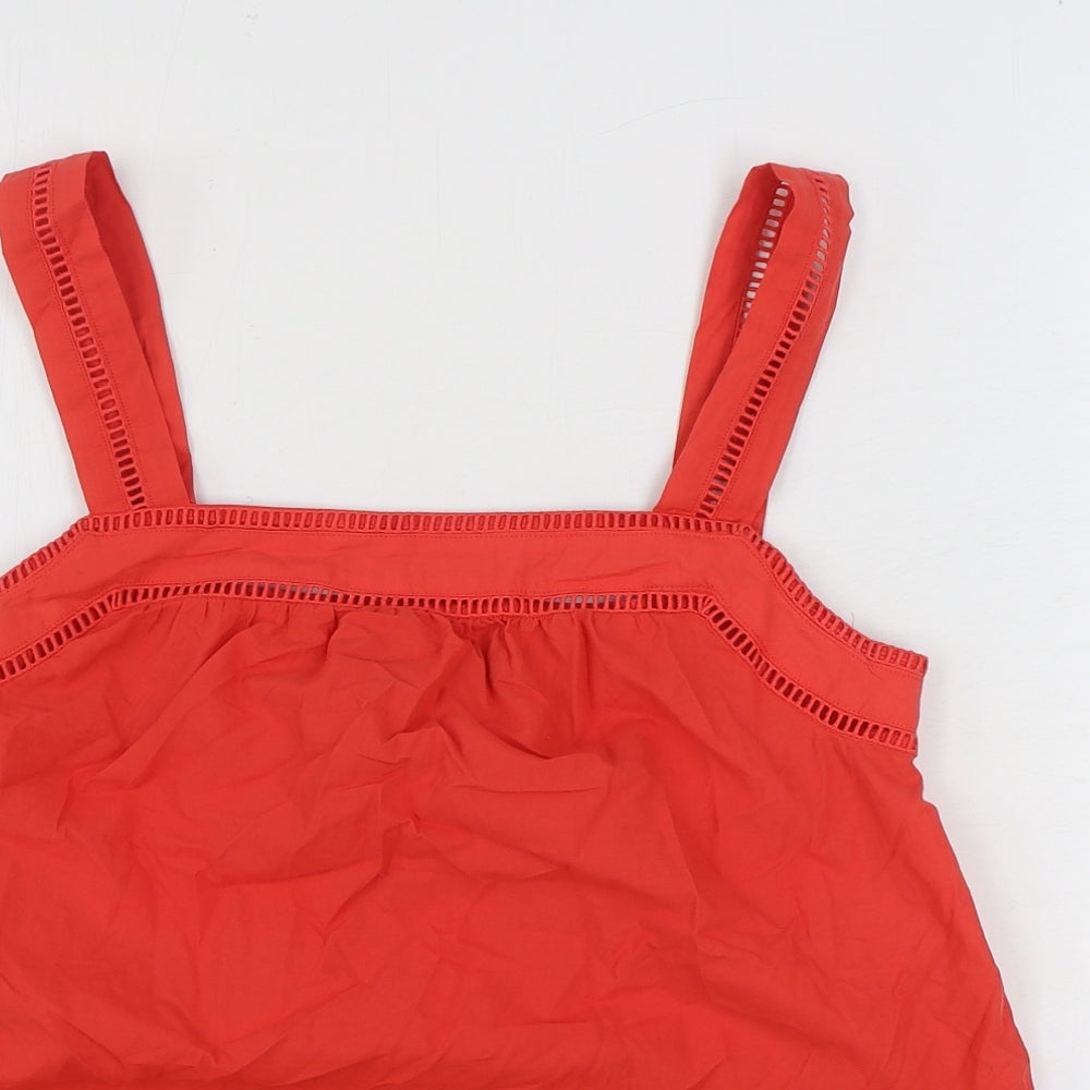 Womens UK Size 6 Marks and Spencer Red Basic Tank