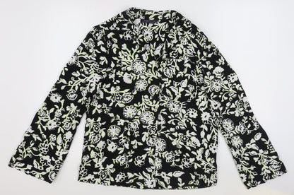 Womens UK Size 6 Marks and Spencer Black Basic Button-Up