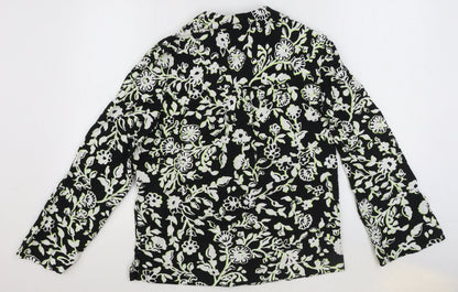 Womens UK Size 6 Marks and Spencer Black Basic Button-Up