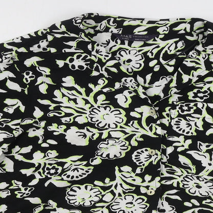 Womens UK Size 6 Marks and Spencer Black Basic Button-Up