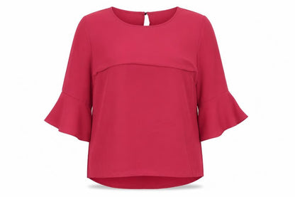 Womens UK Size 18 Marina Kaneva Red Basic Blouse