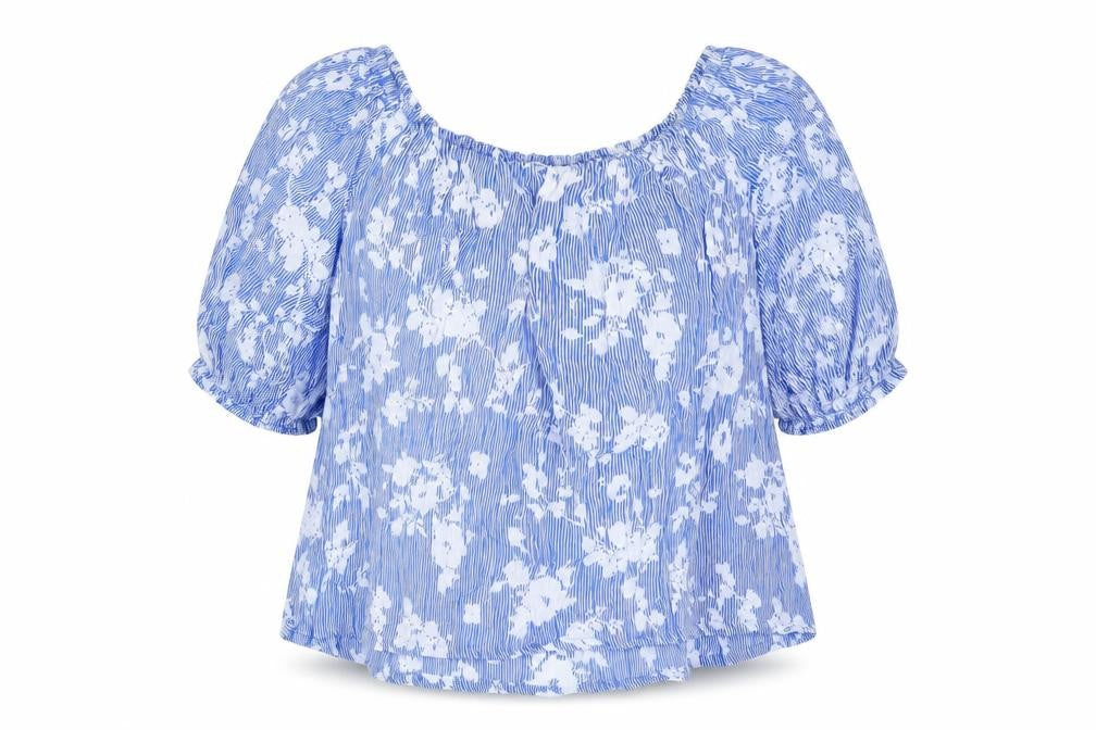Womens UK Size L PEBBLE BAY Blue Basic Blouse