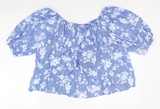 Womens UK Size L PEBBLE BAY Blue Basic Blouse