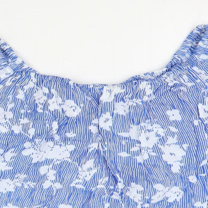 Womens UK Size L PEBBLE BAY Blue Basic Blouse