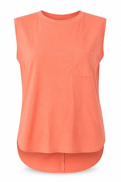 Womens UK Size XS Mango Orange Basic Blouse