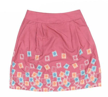 Ness Womens Multicoloured Geometric Polyester Bandage Skirt Size 10 Zip