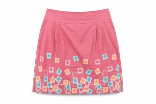 Ness Womens Multicoloured Geometric Polyester Bandage Skirt Size 10 Zip