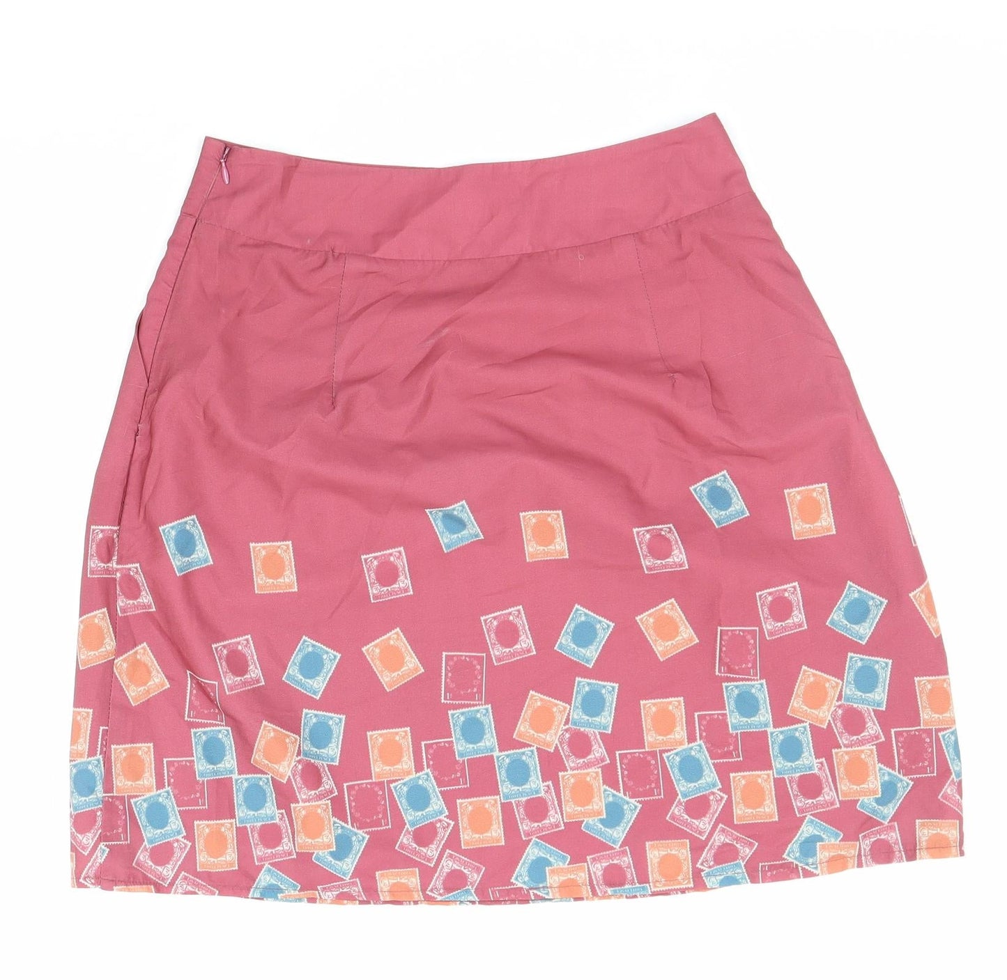 Ness Womens Multicoloured Geometric Polyester Bandage Skirt Size 10 Zip
