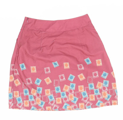 Ness Womens Multicoloured Geometric Polyester Bandage Skirt Size 10 Zip