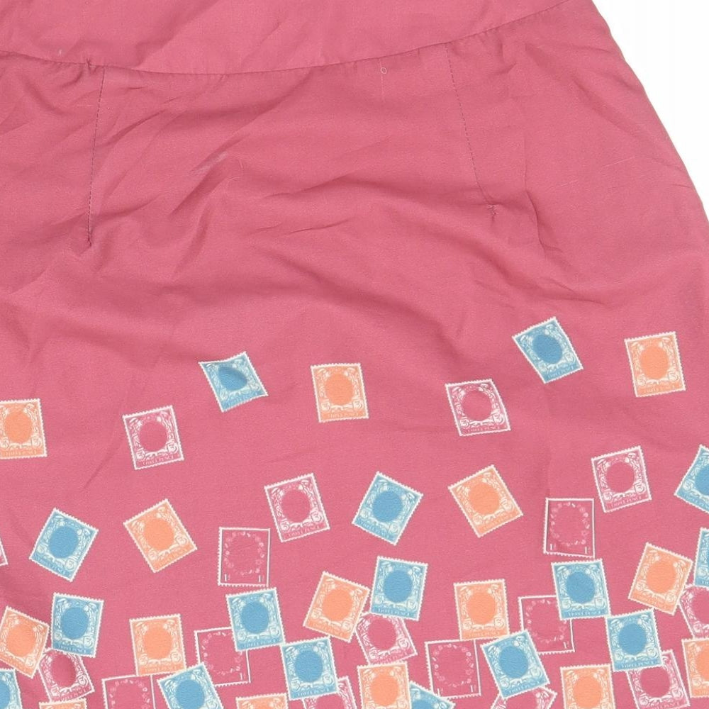 Ness Womens Multicoloured Geometric Polyester Bandage Skirt Size 10 Zip
