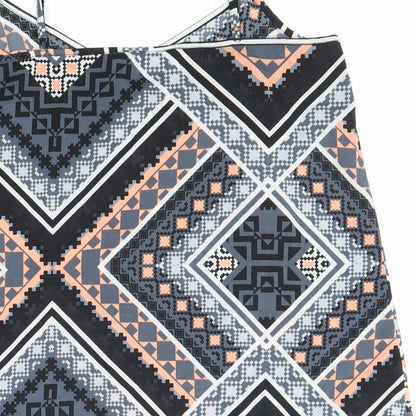 Miss Selfridge Womens Multicoloured Geometric Polyester Camisole Blouse Size 10 V-Neck