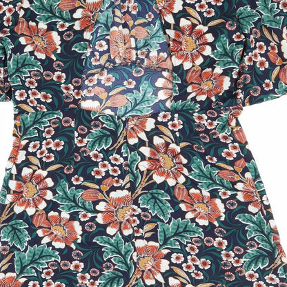 In Vogue Womens Multicoloured Floral Polyester Shift Size L Boat Neck Button