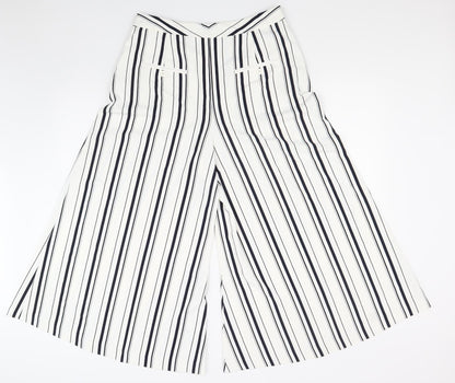 Womens UK Size 12 Marks and Spencer Regular Fit  White Trousers