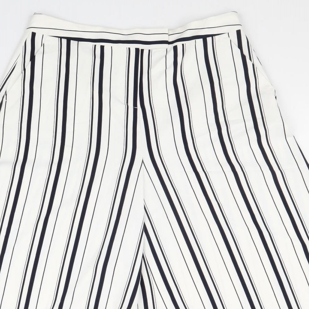Womens UK Size 12 Marks and Spencer Regular Fit  White Trousers
