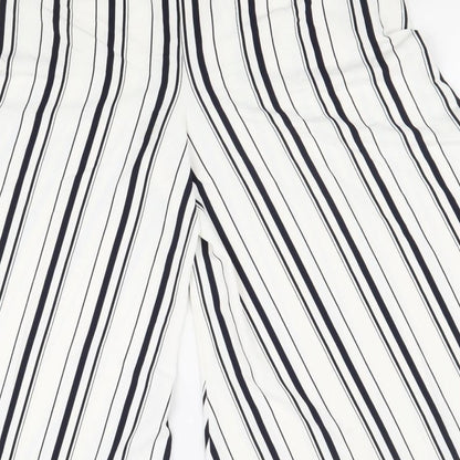 Womens UK Size 12 Marks and Spencer Regular Fit  White Trousers