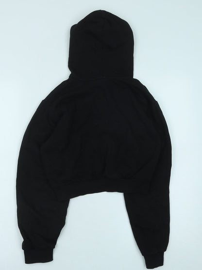 H&M Womens Black Cotton Pullover Hoodie Size XS Pullover - Angel Girl