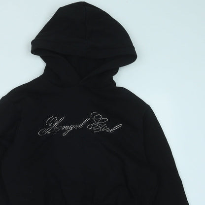 H&M Womens Black Cotton Pullover Hoodie Size XS Pullover - Angel Girl