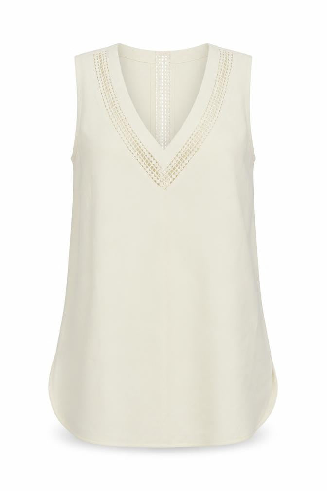 Womens UK Size 6 Warehouse Beige Basic Tank