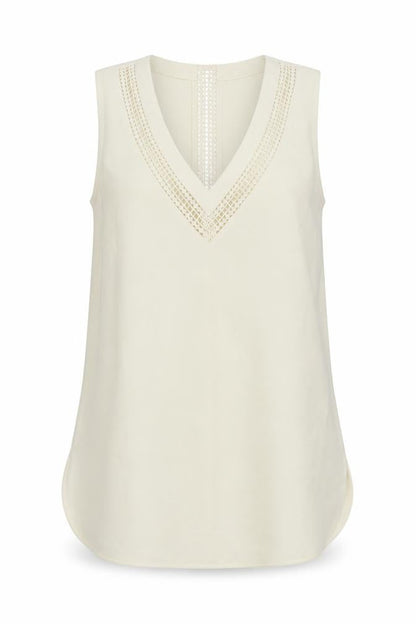 Womens UK Size 6 Warehouse Beige Basic Tank