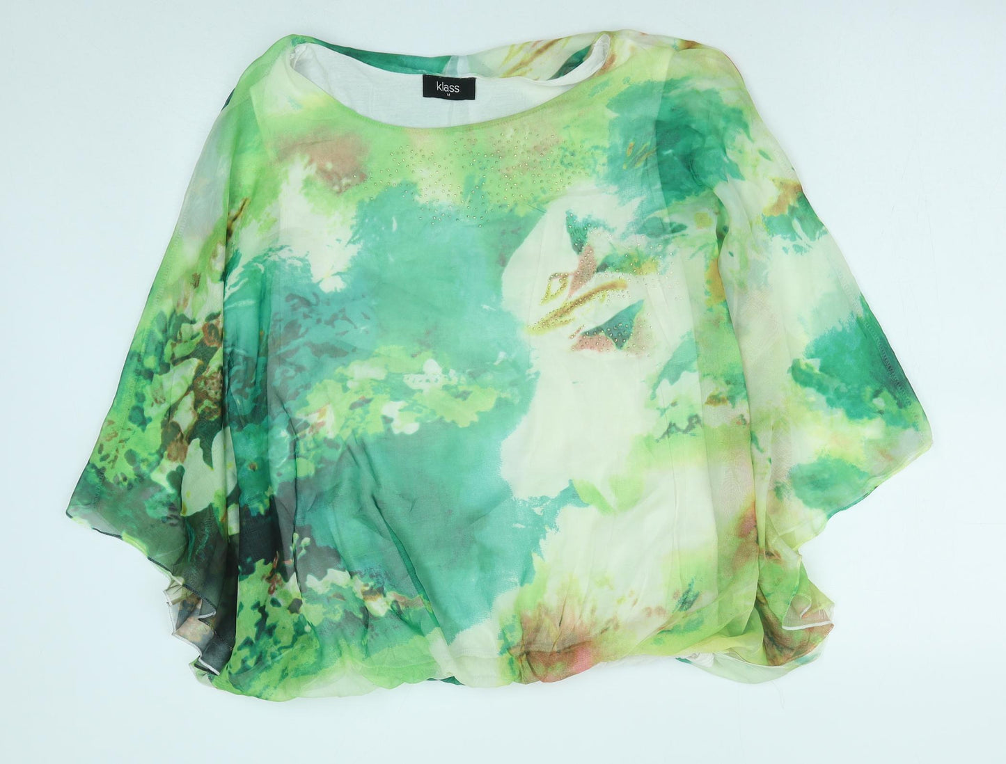 Womens UK Size M Klass Green Basic Blouse