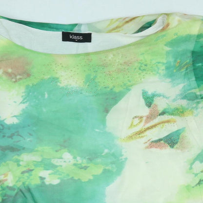 Womens UK Size M Klass Green Basic Blouse