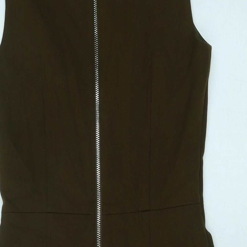 French Connection Womens Brown Polyester A-Line Size 10 Round Neck Pullover