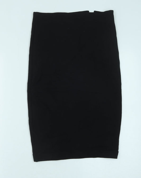 George Womens Black Polyester Straight & Pencil Skirt Size 10