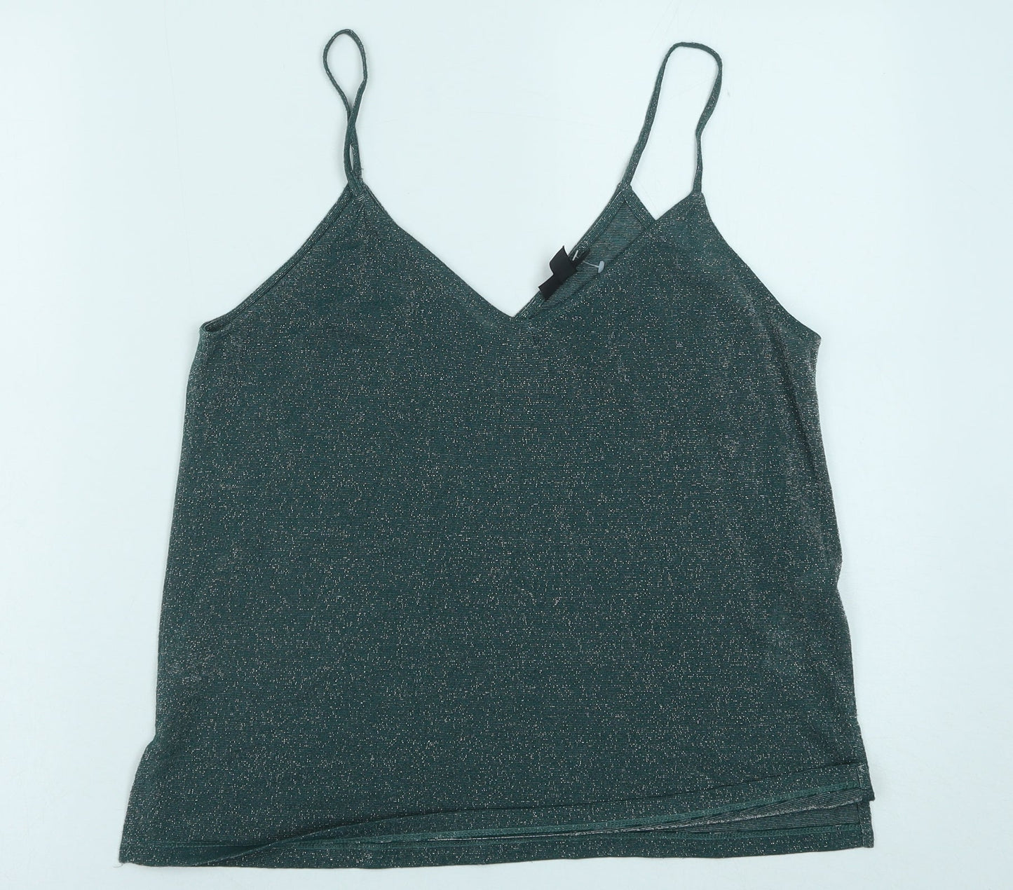 Womens UK Size 10 Topshop Green Camisole Tank