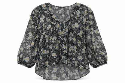 Womens UK Size 10 Primark Black Basic Blouse