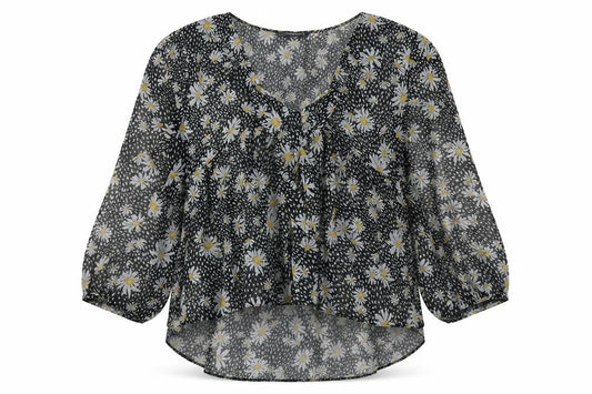 Womens UK Size 10 Primark Black Basic Blouse