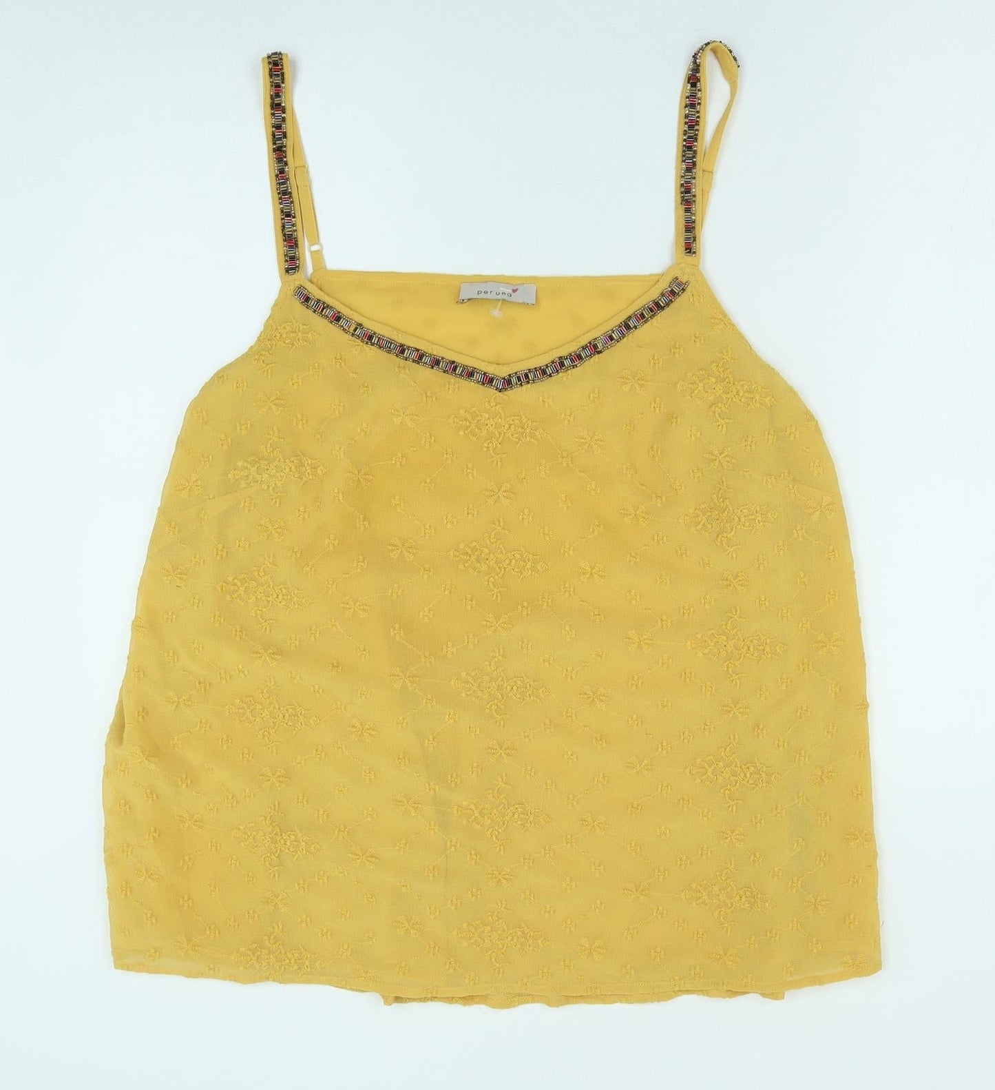 Womens UK Size 20 Marks and Spencer Yellow Camisole Tank