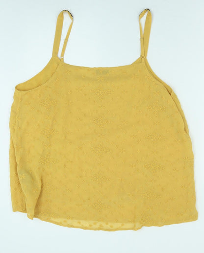 Womens UK Size 20 Marks and Spencer Yellow Camisole Tank