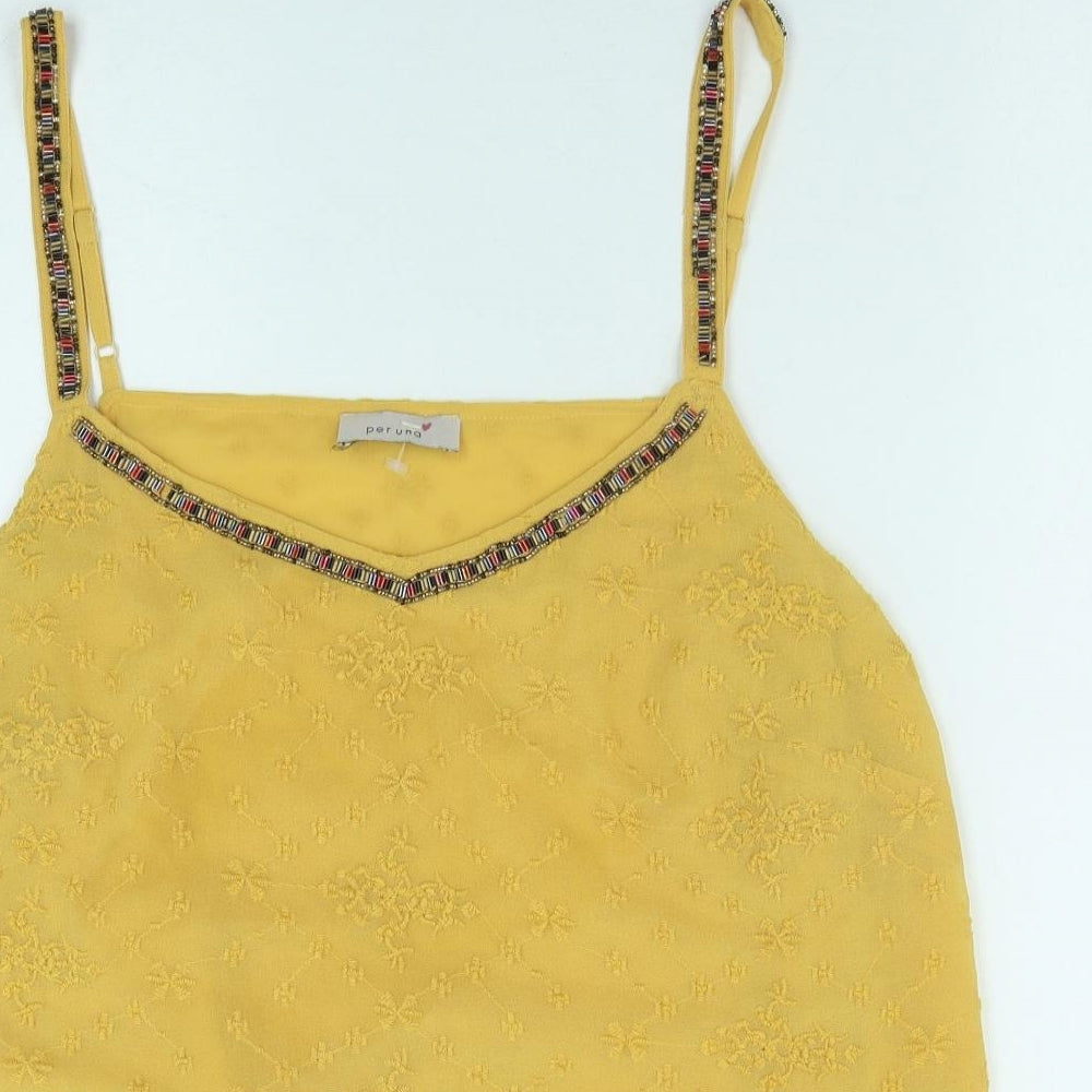 Womens UK Size 20 Marks and Spencer Yellow Camisole Tank