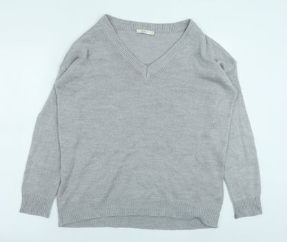 Womens UK Size 12 Onfire Grey Pullover Jumper