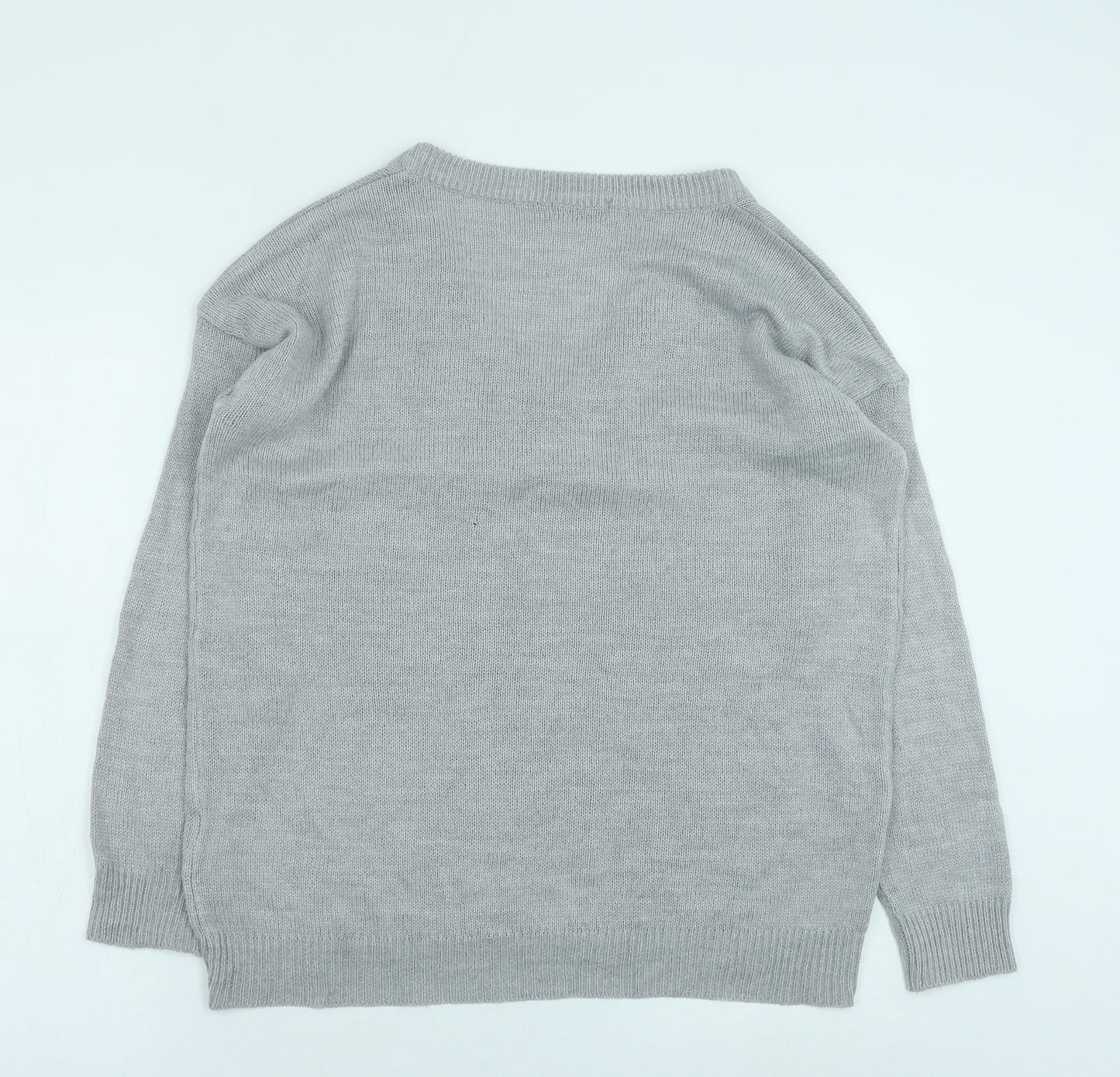 Womens UK Size 12 Onfire Grey Pullover Jumper