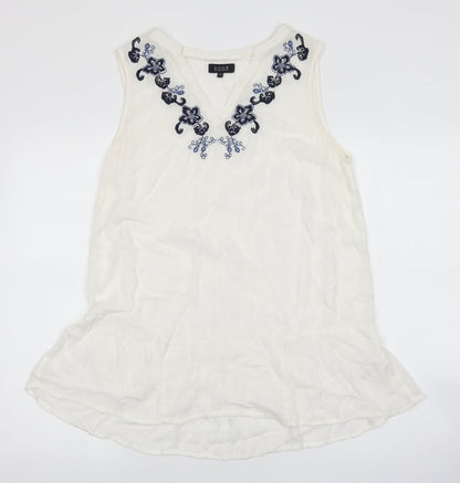 Womens UK Size 14 Soon Silver Basic Tank