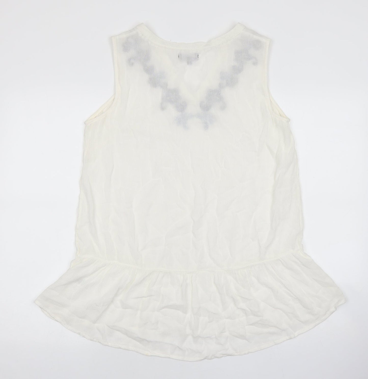 Womens UK Size 14 Soon Silver Basic Tank