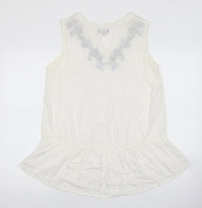 Womens UK Size 14 Soon Silver Basic Tank