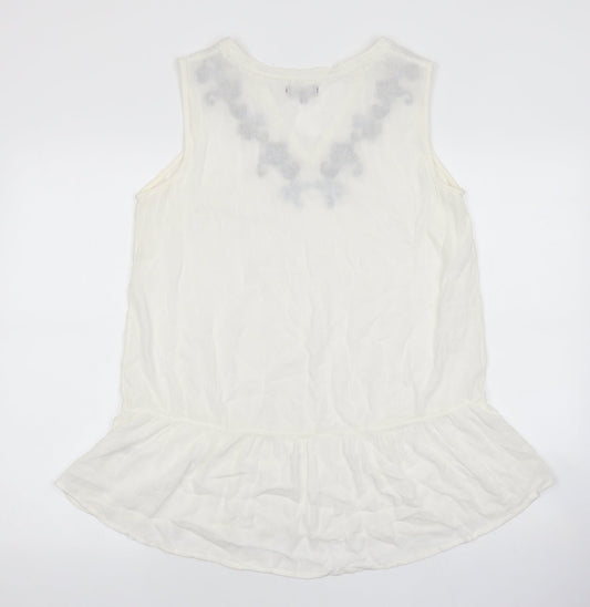 Womens UK Size 14 Soon Silver Basic Tank