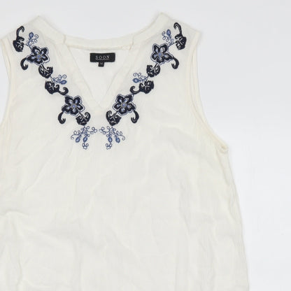 Womens UK Size 14 Soon Silver Basic Tank